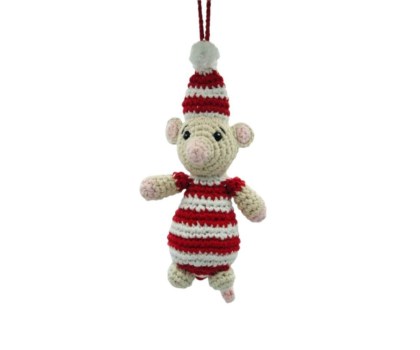stripe mouse Xmas decoration